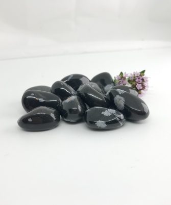 Black Obsidian Snowflake Tumbled
