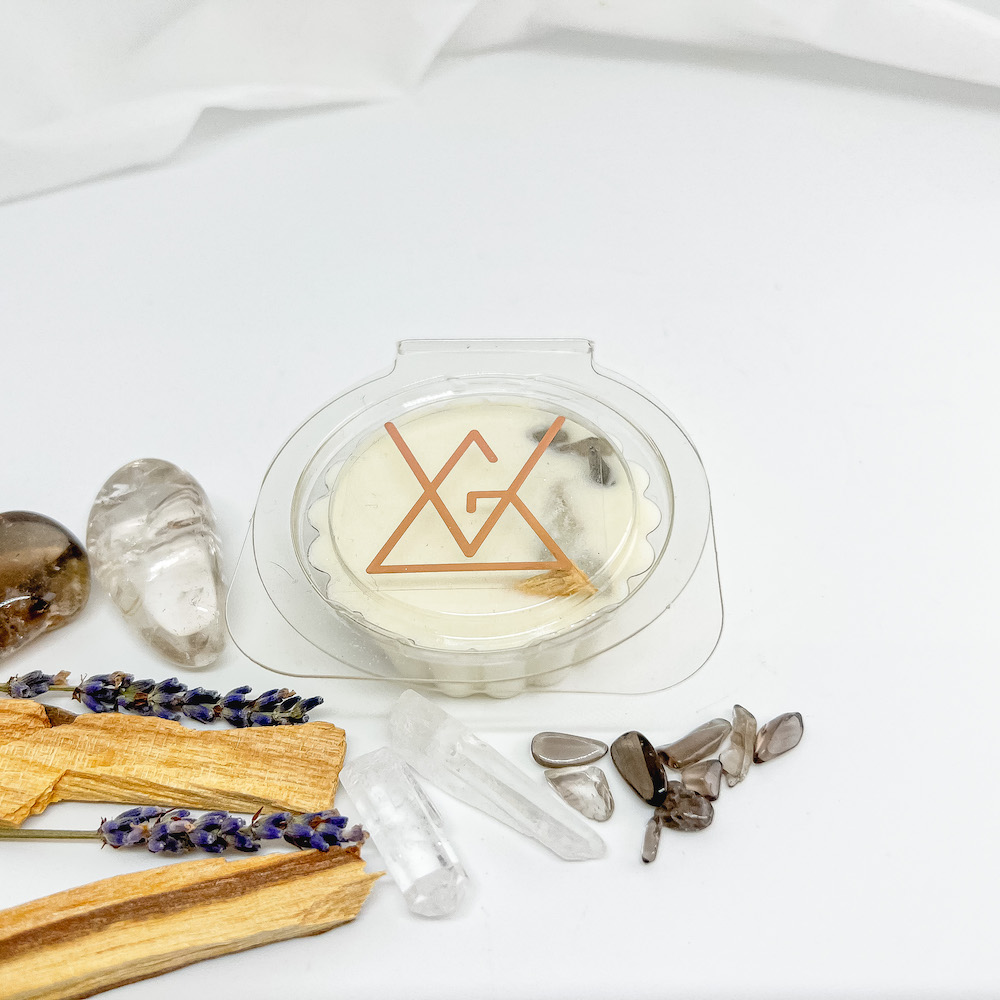 Palo Santo Meditation with Smokey & Clear Quartz Aromatherapy Candle - Image 23