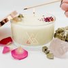 Sensual Strength with Rose Quartz and Pyrite Aromatherapy Candle