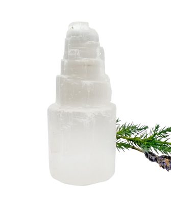 Alternative view of Selenite Mountain Tower 10 cm