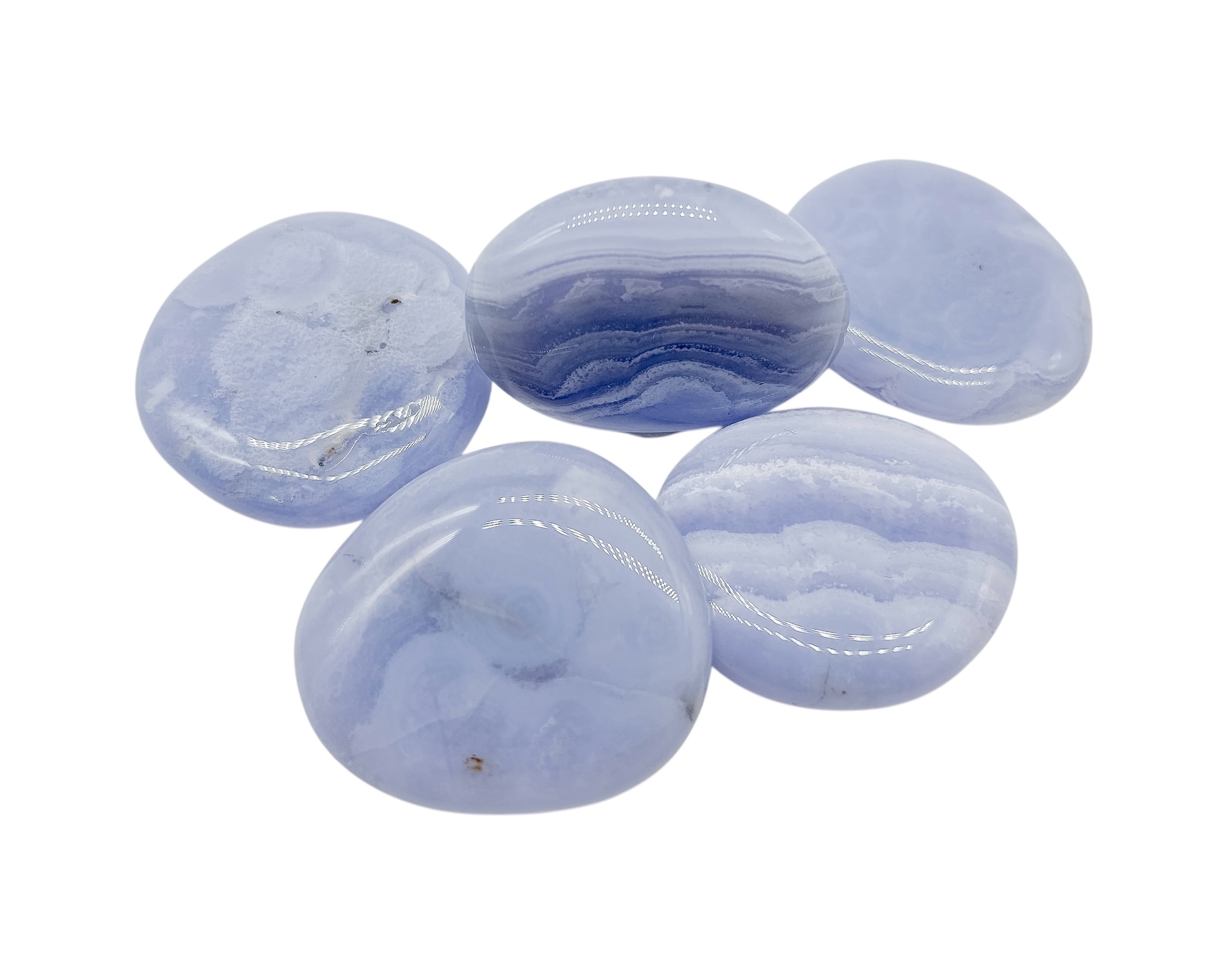 Blue Lace Agate Smooth Stone - Image 2