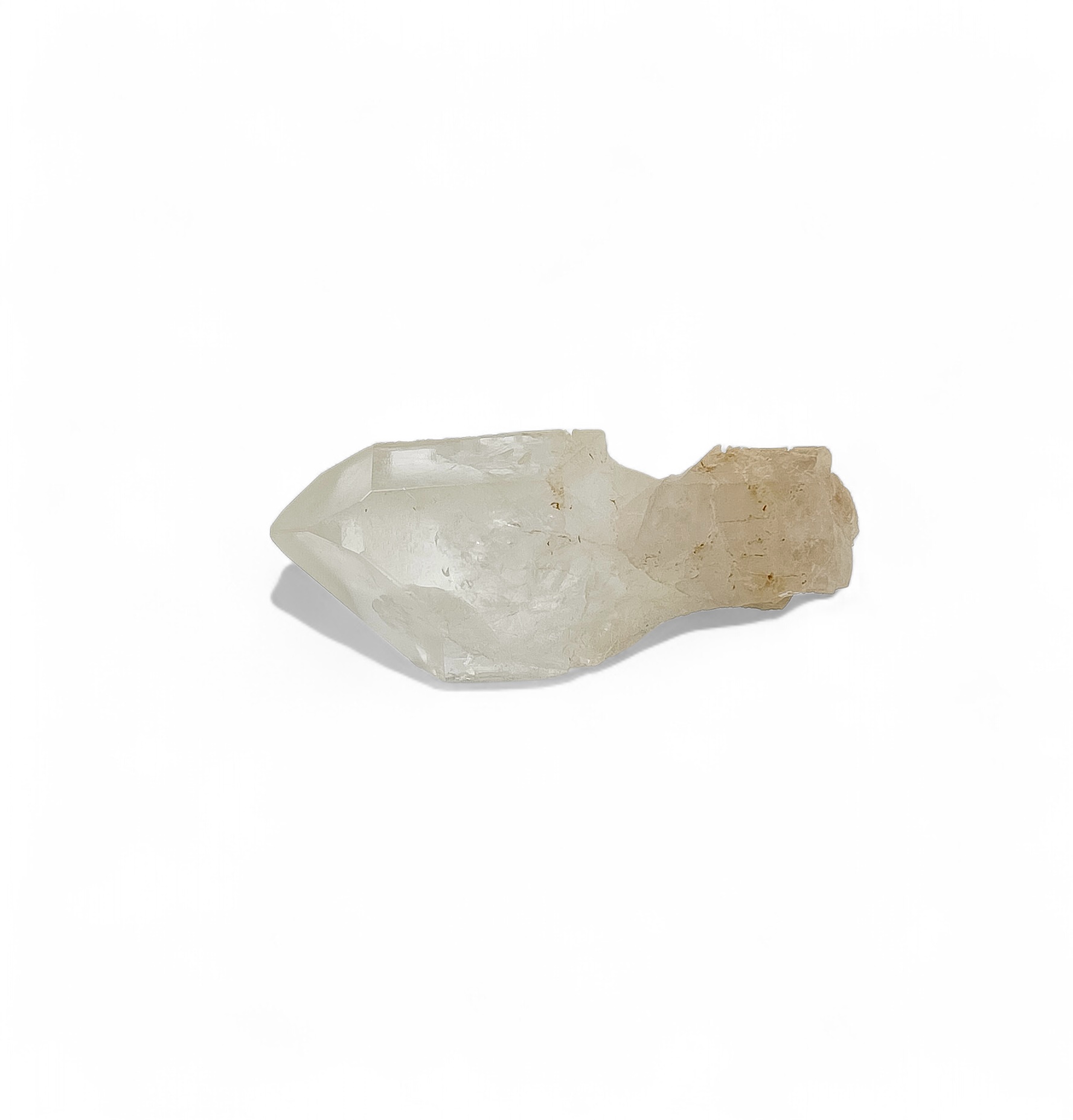 Natural Clear Quartz Point with a Key & Rainbows - Image 3