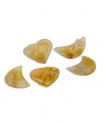 Natural Citrine Moons & Hearts